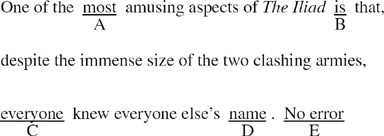 Sat Error. Question Example SAT Identifying Sentence Errors Practice Question 353: Answer and ...